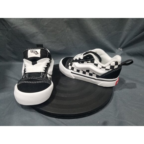 Vans Toddler Shoes Black & White Checkered Lace Old Skool Sneakers Size 6 - Picture 1 of 10